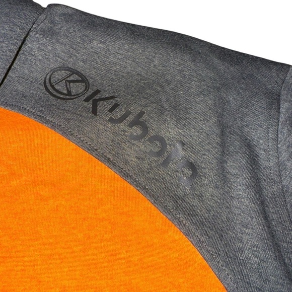 📌Cutter & Buck Men’s Polo Shirt Orange Gray Colorblock SS Performance Golf SZ LG - Picture 4 of 7